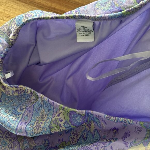 Y2K Ruffle Hem Maxi Skirt Purple Fuschia Pink Sz 14 Floral Paisley Peasant Boho - Picture 6 of 11